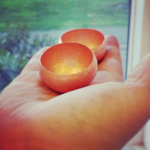 small copper bowls